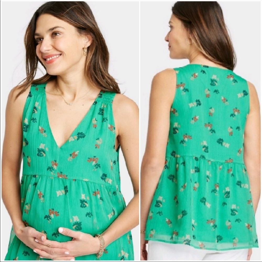 NWT The Nines by HATCH Maternity Blouse Top medium